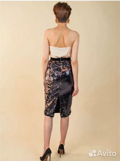 Юбка карандаш пайетки