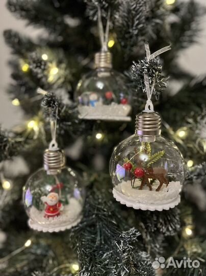 Новогодний светящий шар на елку