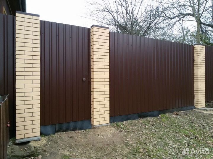 Заборы из профнастила за 1 день