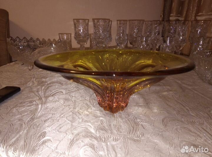 Ваза богемское стекло