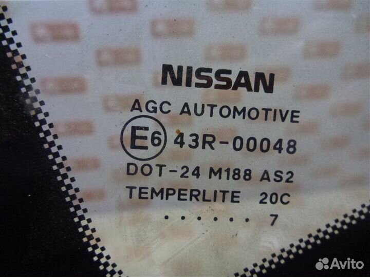 Стекло заднее левое Nissan Qashqai J10 K9K 2007