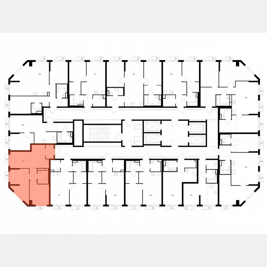 2-к. квартира, 50,4 м², 20/32 эт.