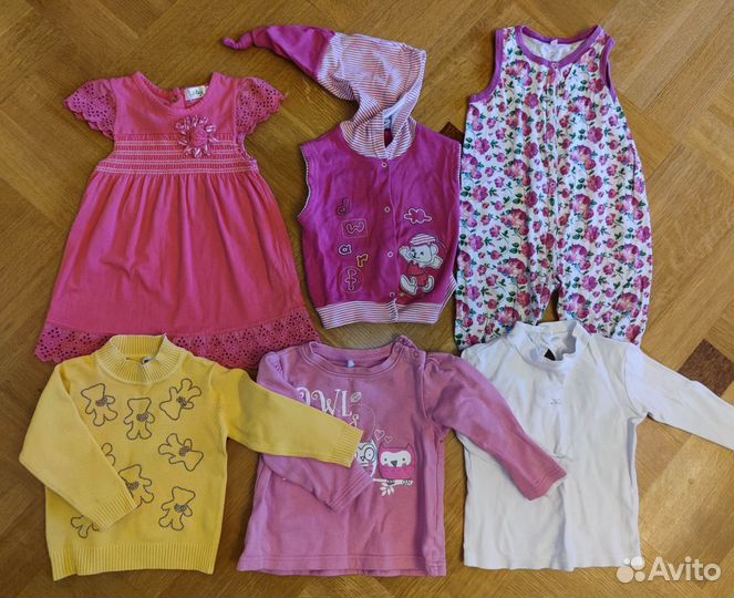 Большой пакет вещей на девочку 86-92 + комбинезон