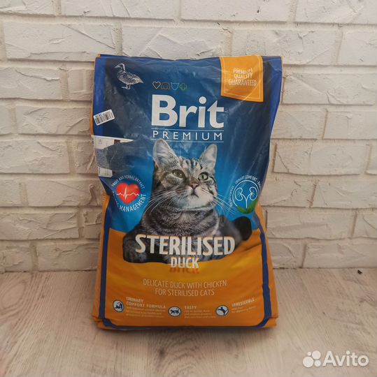 Корм для стерилизованных кошек brit - 8 кг