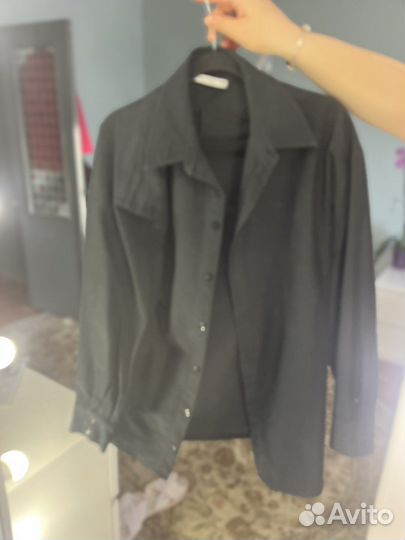 Рубашка черная плотная