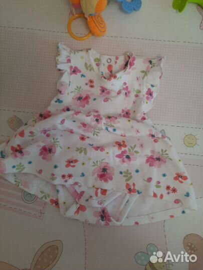 Набор летних вещей для девочки 3-6 мес