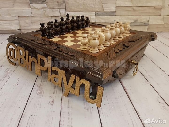 Шахматы резные ларец Верона 4040