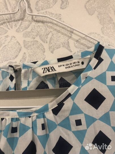 Платье zara m хлопок длинное