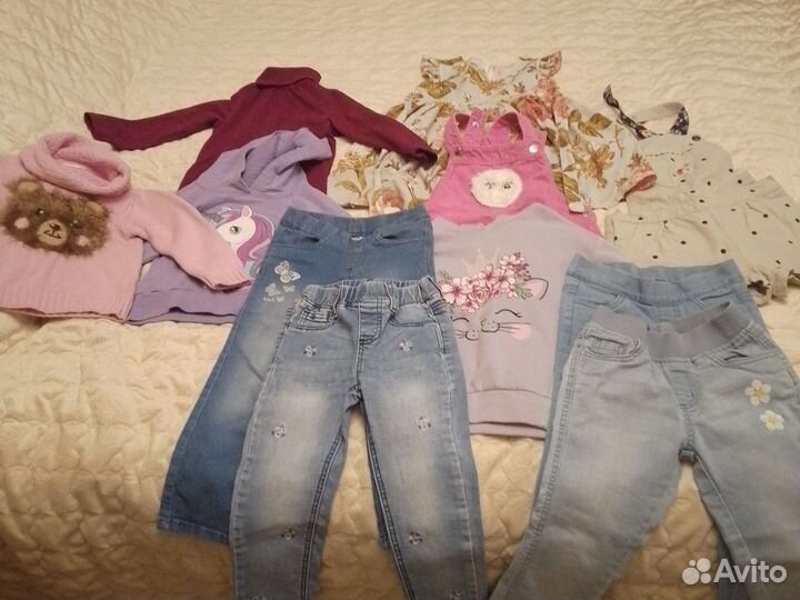 Вещи пакетом на девочку,92-110размер. 500р за всё