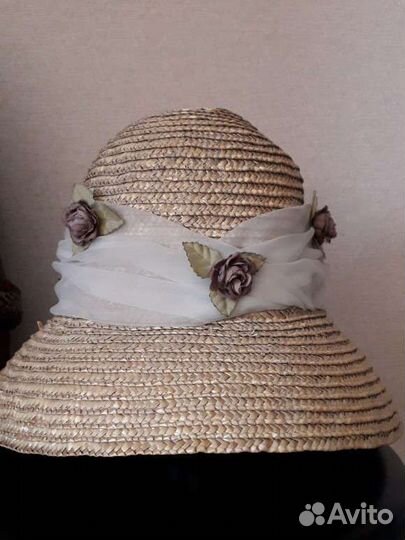 Шляпа женская соломенная