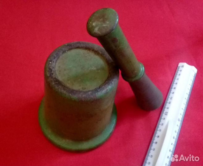 Чугунная ступка с пестиком СССР