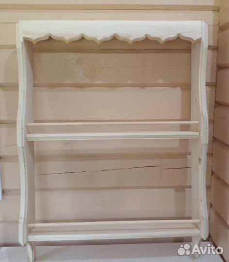 Полка для посуды в стиле прованс из массива сосны