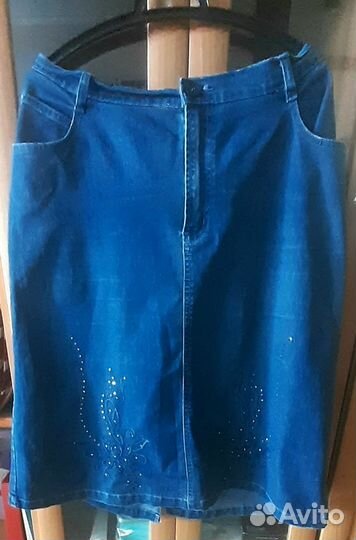 Джинсовая юбка большого размера