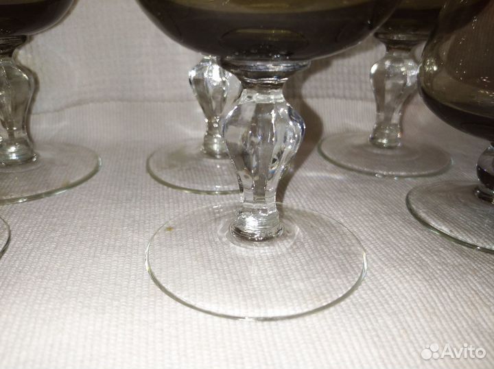 Фужеры цветной хрусталь СССР