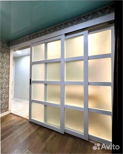 Перегородка для зонирования стеклянная