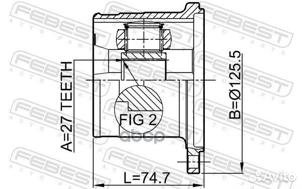 ШРУС внутренний перед лев nissan wingroad/AD