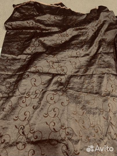 Ткань тафта плотная с вышивкой