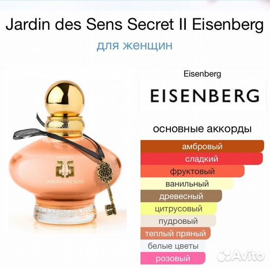 Eisenberg Jardin Des Sens edp 100 мл тестер