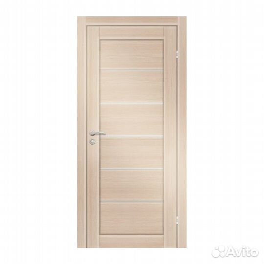 Полотно дверное Olovi Канзас со стеклом беленый ду