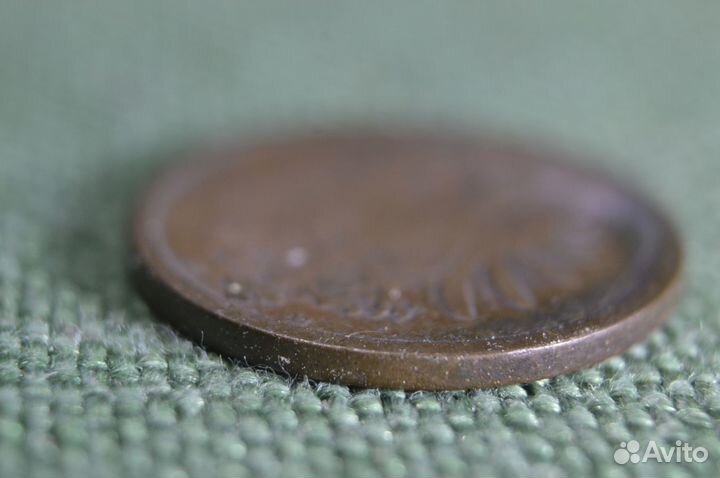 Монета 2 пфеннига 1875 года. Буква E. Дрезден. Deu