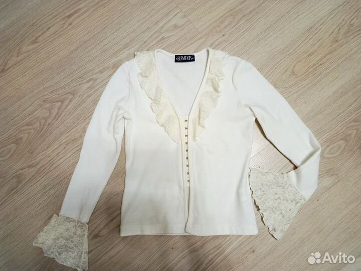 Джемпер женский 42 44 с рюшами, с воланами