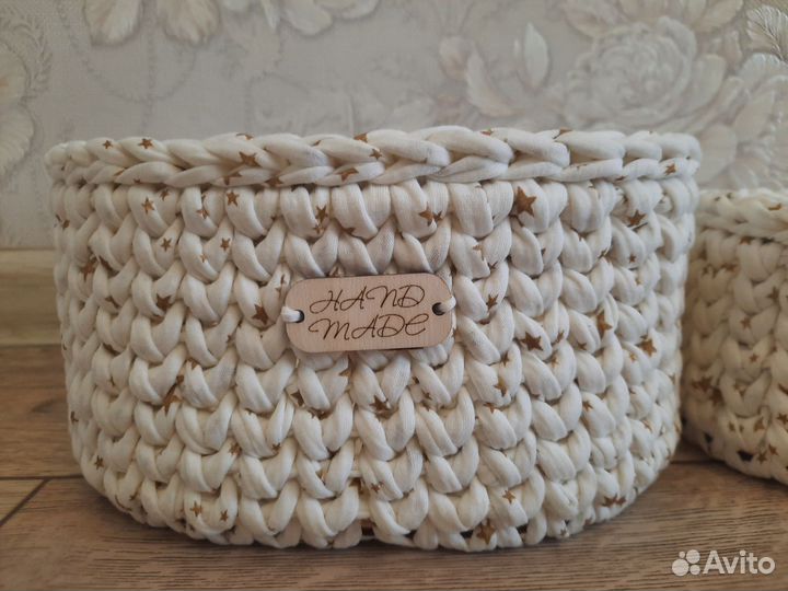 Корзины из трикотажной пряжи