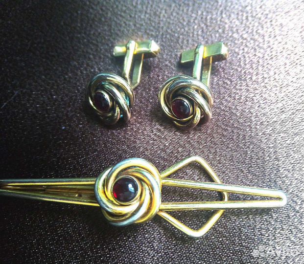 Запонки и зажим для галстука swank USA 50 годы