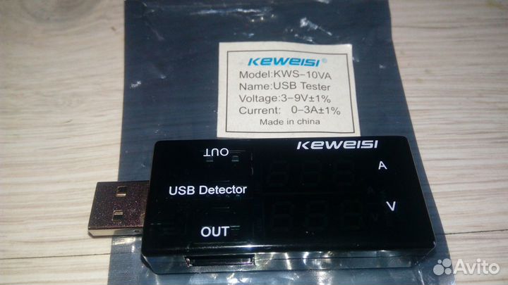 USB тестер Keweisi KWS-10VA