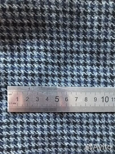 Отрез ткани шерсть италия серая гусиная лапка
