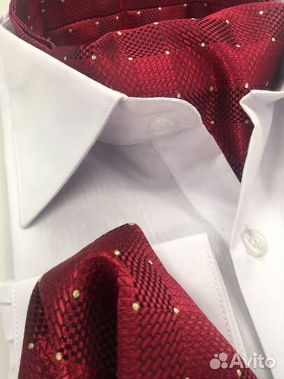 Новые мужской аскот и платок в карман бордовые