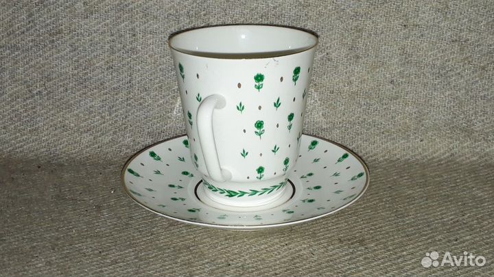 Кофейная пара Инициалы Л фарфор лфз СССР