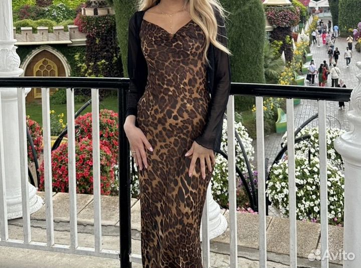 Платье леопардовое