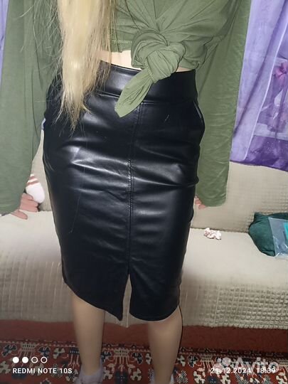Кожаная юбка