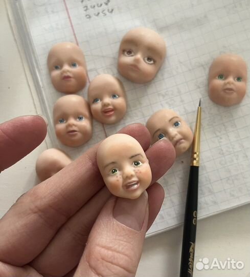 Лица для ватных игрушек