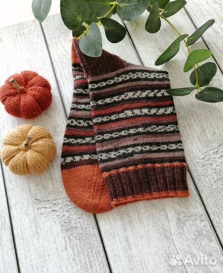 Носки шерстяные вязаные мужские