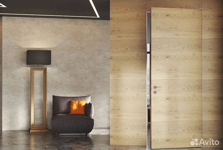 Скрытые двери под покраску