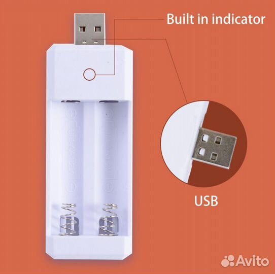 Зарядное USB устройство для аккумуляторов AAA и аа