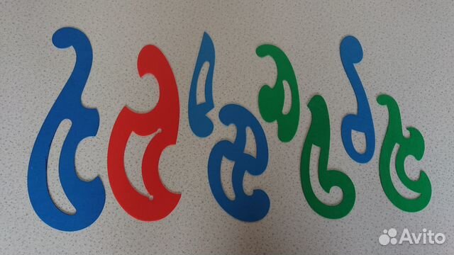 Лекала портновские, чертёжные 8шт