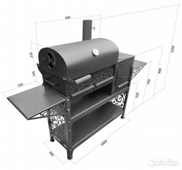 Мангал, печь под казан, пкм-смокер с подставкой