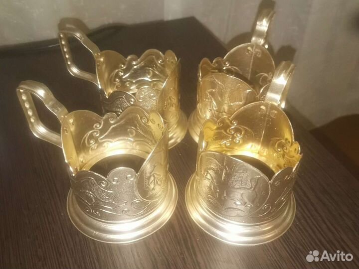 Подстаканники СССР зверь с добычей