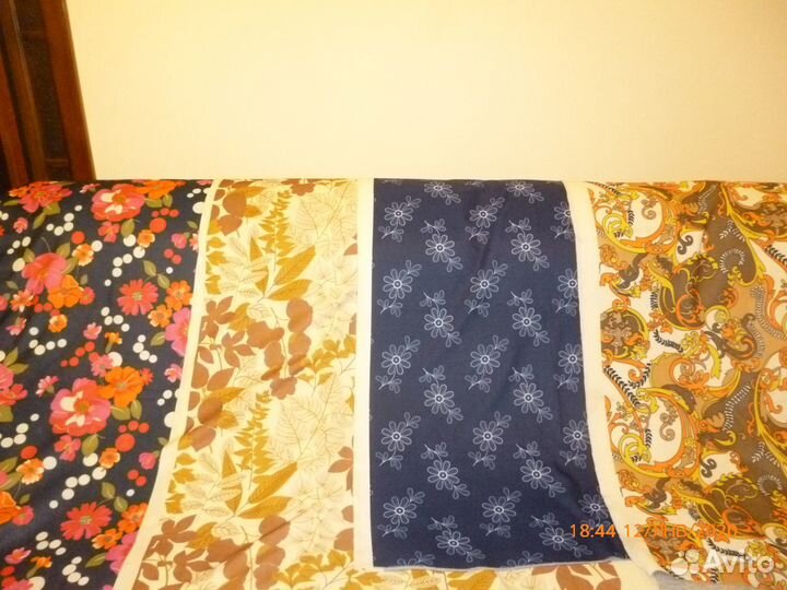 Ткань винтажная. Отрезы кримплена, 1970-е гг