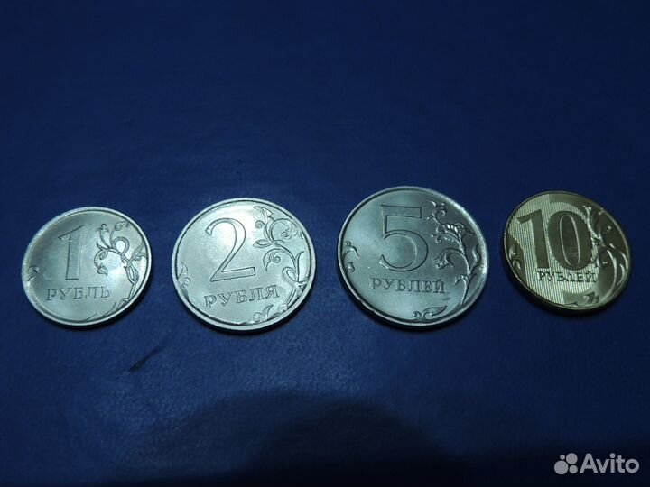 Набор монет 1,2,5, 10 р. (погодовка) 2016-2023 гг