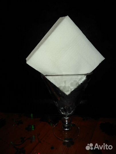Хрустальная салфетница ручная работа