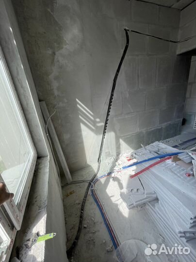 Закладка коммуникации, трассы для кондиционера