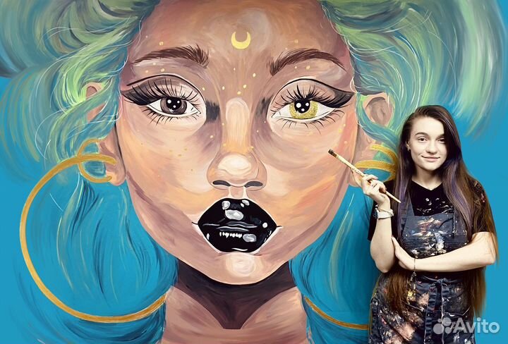 Роспись стен. Художник