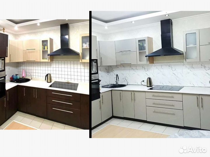 Реставрация ремонт покраска мебели кухни