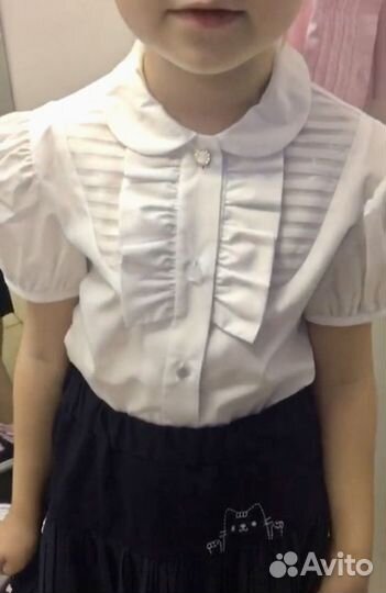 Блузка рубашка школьная для девочки 122