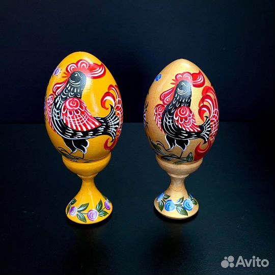 Яйцо деревянное пасхальное ручная роспись
