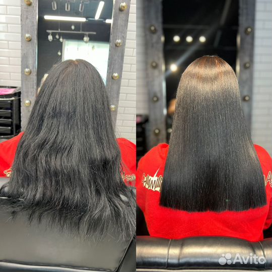 Модель кератиновое выпрямление,ботокс для волос