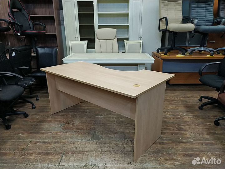 Стол угловой б/у 160х90х75 левый 04106лв-бсв